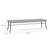 Lesro Mystic Reception Waiting Room 18.5" 3-Seat Bench/Silver Steel/Black