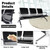 kinbor Waiting Room Chairs - Durable PU Leather Reception Bench with Armrests, 3-Seat Office Reception Guest Chairs for Office, Hospital, Airport, Bank & Lobby, Black​