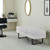 BarberPub Waiting Room Chairs, Heavy Duty Office Guest Reception Bench, Faux Leather Upholstered Lobby Chairs for Salon, Conference Room 7008 (Cream White)