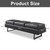 Kinsuite Waiting Room Chairs - 12-Seat Reception Chairs Modern Entryway Bench with Thickened Cushion PU Leather Living Room Bench Lobby Furniture for Office Salon Lobby, Black