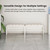 Treviontra Modern White Waiting Room Bench with Open Storage Shelf, Elegant Upholstered Office Seating for Reception Area, Lobby, Lounge & Commercial Waiting Spaces (2)