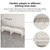 Treviontra Modern White Waiting Room Bench with Open Storage Shelf, Elegant Upholstered Office Seating for Reception Area, Lobby, Lounge & Commercial Waiting Spaces (2)
