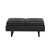 KINTNESS Waiting Room Bench with Storage, 2-seat Black Waiting Room Chair, Modern Reception Bench Chairs with 4.8" Thick Sponge Cushion, PU Leather Benches for Office, Salon, Barber Store, Black