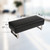 LUCKYERMORE Faux Leather Bench, Black, 48"x20" Upholstered Padded Seat for Reception, Waiting Room, Office Lobby