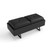 MOTION Leather Bench Waiting Room Chairs - 2 Seat Office Guest Reception Bench with Cushion, Upholered Waiting Room Bench Seating, Office Furniture Lobby Chairs for Salon, Shop, Black