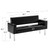 OmySalon Waiting Room Bench Seating, Salon Reception Bench Office Chair, 60.6'' Heavy Duty Guest Lobby Chair, Conference Room Chairs with 2 Cup Holder, Beauty Barber Furniture, Faux Leather