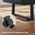 BarberPub Waiting Room Chairs, Heavy Duty Office Guest Reception Bench, Faux Leather Upholstered Lobby Chairs for Salon, Conference Room 7008 (Black)