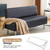 OmySalon Waiting Room Bench with Back, 58.6’’ Office Guest Chair Upholstered Reception Seating, Lobby Furniture for Beauty Salon Barbershop Airport Bank Hall Room Conference, Black