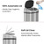 iTouchless 24 Gallon Extra Large Touchless Sensor Trash Can with AbsorbX Odor Filter, 91L Commercial Stainless Steel Automatic Kitchen Bin for Home, Office, Restaurant, Commercial Lobby, Store