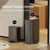 VEELAR Kitchen Bathroom 8 Gallon (30 L) Trash Can - Stainless Steel Garbage Cans with Step-On Pedal, Removable Inner Bucket, Recycling Bin with Lid for Office Divingroom Decor (Grey)