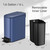 TIPGO Slim Bathroom Trash Can with Lid Soft Close, Step Pedal, 6 Liter / 1.6 Gallon Stainless Steel Trash Bin, Small Garbage Can for Bedroom, Office, Kitchen (Navy Blue)
