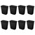 Sterilite 3 Gallon Rectangular Wastebasket Small Home Kitchen or Bathroom Trash Bin, Accommodates 4 Gallon Trash Liner, 8 Pack, Black