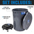 Magnum Gray 44 Gallon Trash Can Set (Trash Can, Quiet Dolly, and Reinforced Lid), Construction Grade, Jobsite Ready for Handling and Rolling Garbage CMTC-CLD0-44G05 (5 Set)