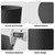 YGJT Small Trash Can, 3 Pack 1.8 Gallons Bathroom Trash Can, Slim Waste Basket, Round Garbage Can, Plastic Trash Bin for Kitchen, Dorm, Bedroom, Office, Living Room, Study, Compact Spaces(Black)