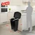 Glad 13 Gallon Trash Can | Plastic Kitchen Waste Bin with Odor Protection of Lid | Hands Free with Step On Foot Pedal and Garbage Bag Rings, Black