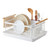 Home Dish Drying Rack – Modern White Dish Rack for Kitchen Counter