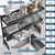 Dish Drying Rack,3 Tier Adjustable Length (25.5'' to 37.4'') Full Stainless Steel