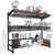 Dish Drying Rack,3 Tier Adjustable Length (25.5'' to 37.4'') Full Stainless Steel