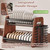 Modern Wooden 2-Tier Dish Drying Rack,Stainless Steel Dish Drainer