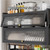 2-Tier Over The Sink Dish Drying Rack with Cover