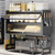 Large 3-Tier Over Sink Dish Drying Rack with Flip-top Door