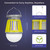 Solar Bug Zapper Outdoor Waterproof, Portable Mosquito Zapper, 2-in-1