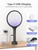 Zapper Racket Dual Modes Mosquito Killer with Purple Mosquito Light Rechargeable