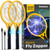 Electric Fly Swatter [Set of 2] Handheld Bug Zapper Racket for Indoor/Outdoor