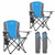 Camping Chair, 2 Pack Heavy Duty Arm Chairs with Cup Holder and Storage