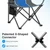 Camping Chair, 2 Pack Heavy Duty Arm Chairs with Cup Holder and Storage
