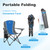 Camping Chair, 2 Pack Heavy Duty Arm Chairs with Cup Holder and Storage