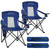Folding Camping Chair with Cup Holder, Storage Bag, Large Anti-Sink Feet, 400lbs Capacity, 2 Pack