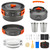 17pcs Camping Cookware Kit, 0.45Gal Pot, 7inches Pan,0.30Gal