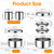14 Piece Camp Cooking Set, Stainless Steel Camping Cookware