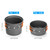 6pcs Camping Cookware Mess Kit with Lightweight Pot, Stove, Spork and Carry Mesh