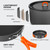 18pcs Camping Cookware Large Size Hanging Pot Pan Kettle Set