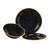 Ware 3-Piece Camping Bowl & Plate Set for Outdoors, Speckled Black