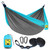 Camping Hammock Double & Single Portable Hammocks with 2 Tree