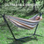 Double Hammocks with Stand for Outside, Portable Space Saving Heavy-Duty