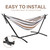 Double Hammocks with Stand for Outside, Portable Space Saving Heavy-Duty