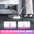 Steam Mop, Detachable Handheld Steam Cleaner with 10-in-1 Multipurpose Accessories, Two-sided Mop, Double Cleaning Area, Multi Surfaces Steamer for Wood Floor, Tile, Window, Clothes, Furniture & Grout