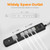 2 Pack Power Strip Surge Protector - 5 Widely Spaced Outlets 3 USB Charging Ports, 1875W/15A 6Ft Braided Extension Cord