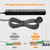 2 Pack Power Strip Surge Protector - 5 Widely Spaced Outlets 3 USB Charging Ports, 1875W/15A 6Ft Braided Extension Cord