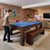 3-in-1 Multi-Functional Game Table with Ping Pong & Dining Top & 2 Benches, for Play & Dining