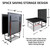 8ft Foldable Table Tennis Table with Net, 2 Table Tennis Paddles and 3 Balls for Indoor/Outdoor, Black