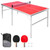 Indoor/Outdoor Portable Table Tennis Game with Net, 2 Table Tennis Paddles and 4 Balls