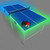 Mid-Size Portable Folding Indoor Outdoor Ping Pong Table Tennis Table w/Optional LED Lights | Kids & Adults | Game Room