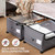 Under Bed Shoe Storage for Space Saving, Zippered Clear Lid, Heavy-Duty Steel Base for Clothes,4XL 90L