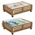 Wisuce Bamboo Under Bed Storage Containers- Underbed Organizer with Wheels with Dust Bag,Sturdy Wood Rolling Under the Bed Shoe Storage Organizer Drawers (Brwon, 2 Pack (23.62"×16.54"))