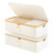 StorageWorks Underbed Storage Containers with Lids, 2-Pack 7" Low Profile Under Bed Storage Box with Bamboo Frame for Clothes